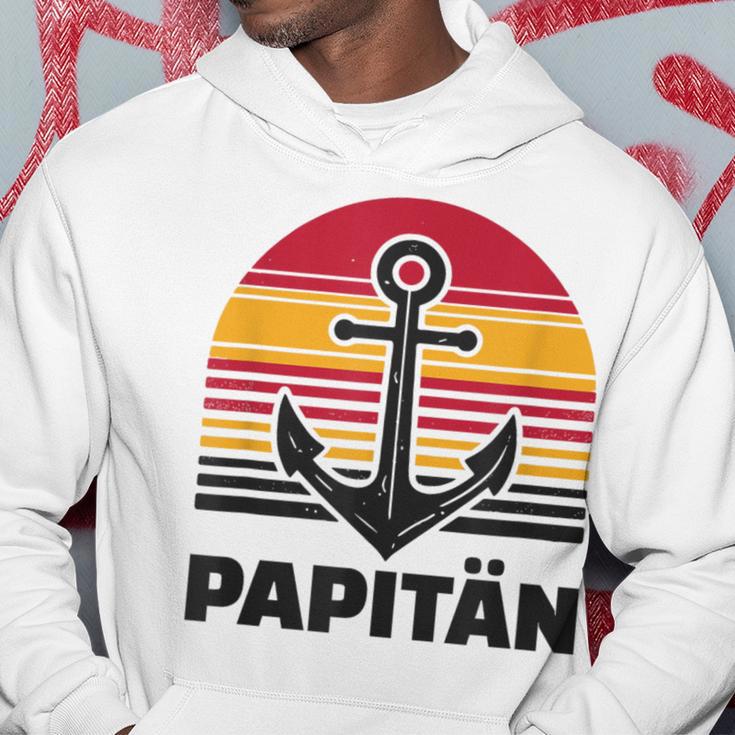 Papitänatertag Bester Papa Anker Norden Kapitän Kapuzenpullover Lustige Geschenke