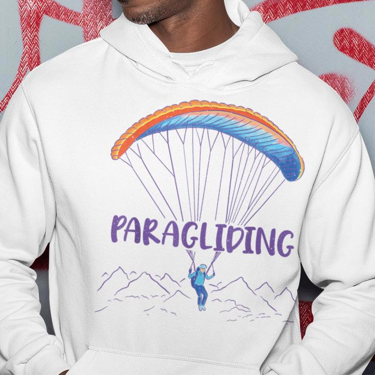 Paraglider Text Auf Parachute Mit Paraglider Flies In Gray Hoodie Lustige Geschenke