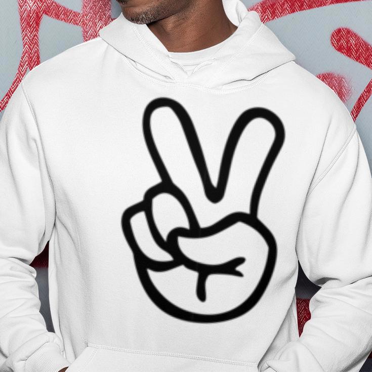 Peace Sign Fingers Peace Sign Hand Hoodie Unique Gifts