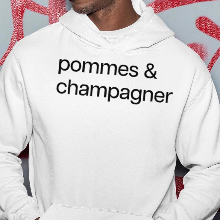 Pommes & Champagner X Liebe Champagne Frites Love Fun Hoodie Lustige Geschenke