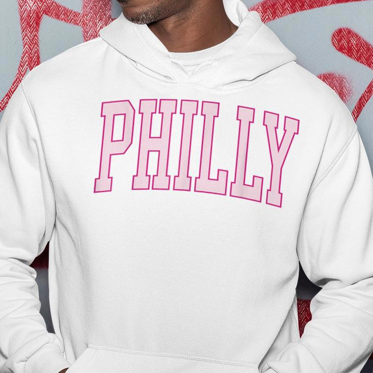 Preppy Varsity Pink Philly Philadelphia Pennsylvania Pa Hoodie Unique Gifts