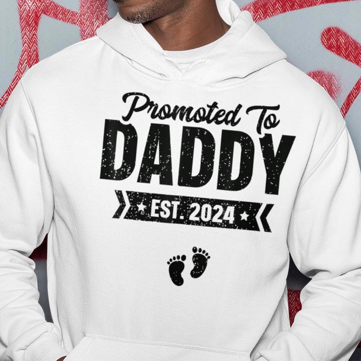 Promoted To Daddy Est 2024 Baby-Geschenke Für Neuen Papa Kapuzenpullover Lustige Geschenke