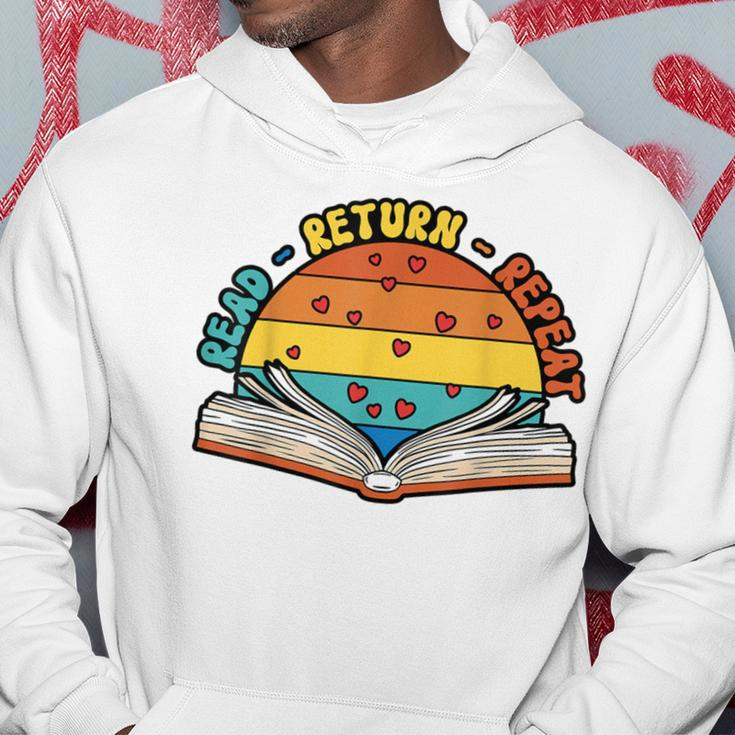 Read Return Repeat Library Worker Librarian Book Lover Hoodie Unique Gifts