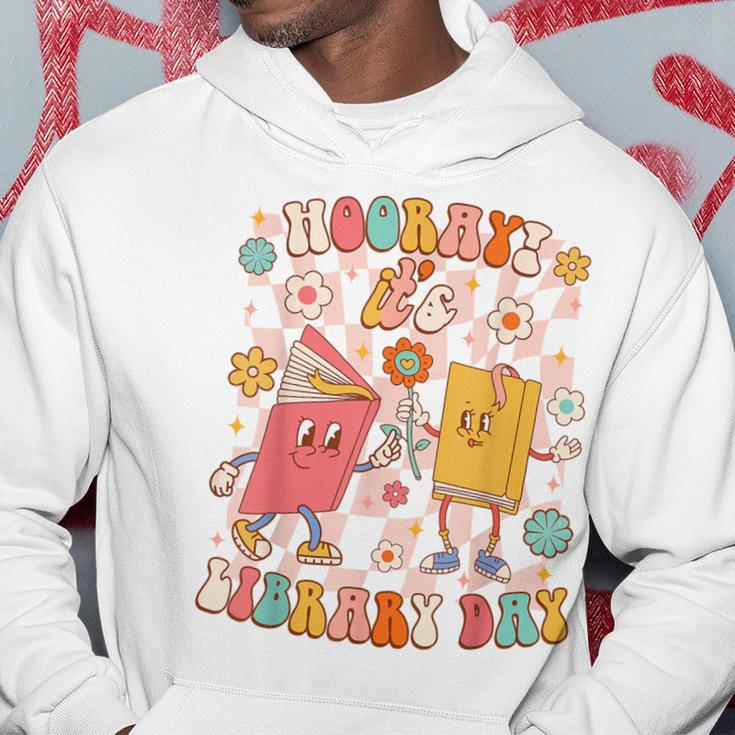 Reading Book Lover School Librarian Hooray It's Library Day Hoodie Unique Gifts