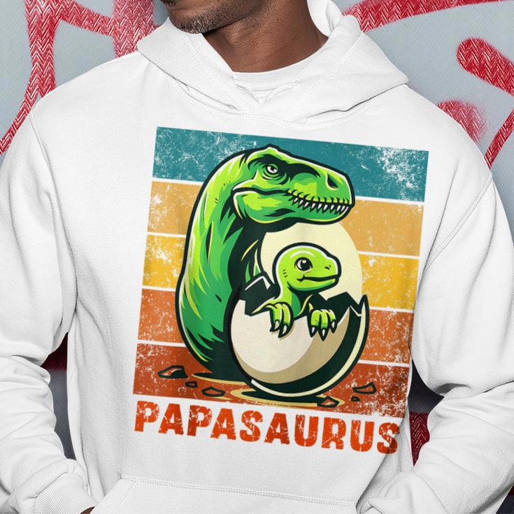 Retro Papasaurusatertag Bester Papa T-Rex Papa Dinosaur Kapuzenjacke Kapuzenpullover Lustige Geschenke