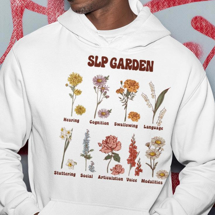 Retro Slp Garden Wildflowers Speech Language Pathologist Hoodie Unique Gifts