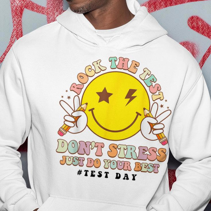 Rock The Test Don't Stress Just Do Your Best Testing Smile Hoodie Unique Gifts