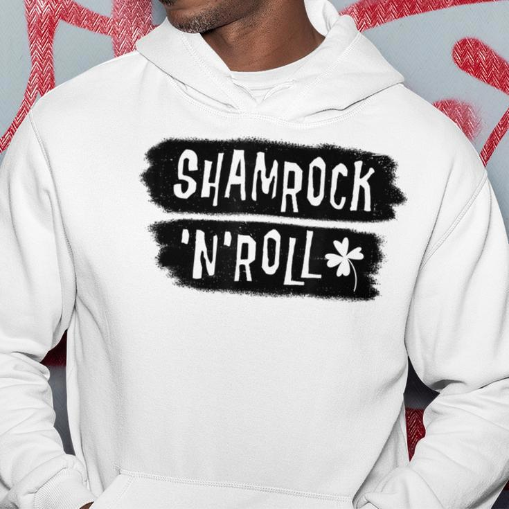 Shamrock’N’Roll Distressed St Patrick’S Day Quote Hoodie Unique Gifts