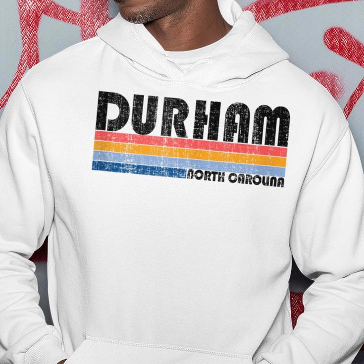 Show Your Durham Nc Hometown Pride With This Retro 70S 80S Hoodie Unique Gifts