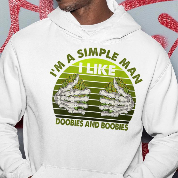 Im Simple Man I Like Doobies And Boobies Weed Smoker Vintage Hoodie Unique Gifts