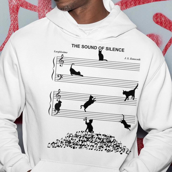 The Sound Of Silence Music And Cat Lover Hoodie Unique Gifts