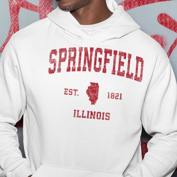 Springfield Illinois Il Vintage Sports Red Print Hoodie Unique Gifts