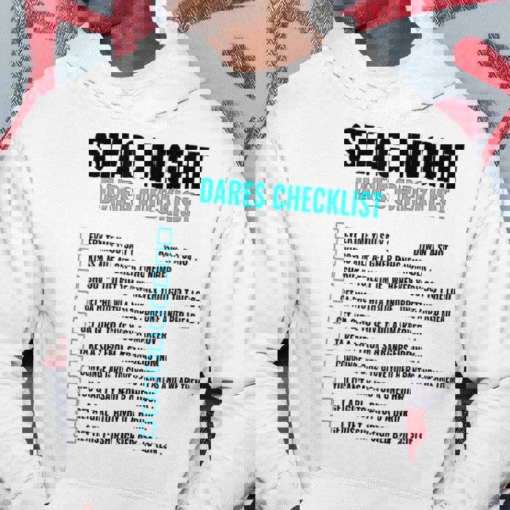 Stag Do Group Challenge Checklist Dares Game Hoodie Personalized Gifts