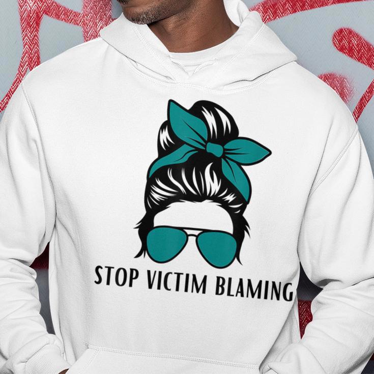 Stop Victim Blaming Sexual Assault Awareness Month Hoodie Unique Gifts