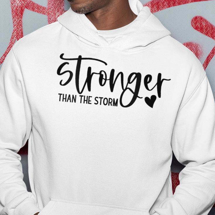 Stronger Than The Storm Inspirational Motivational Quotes Hoodie Funny Gifts