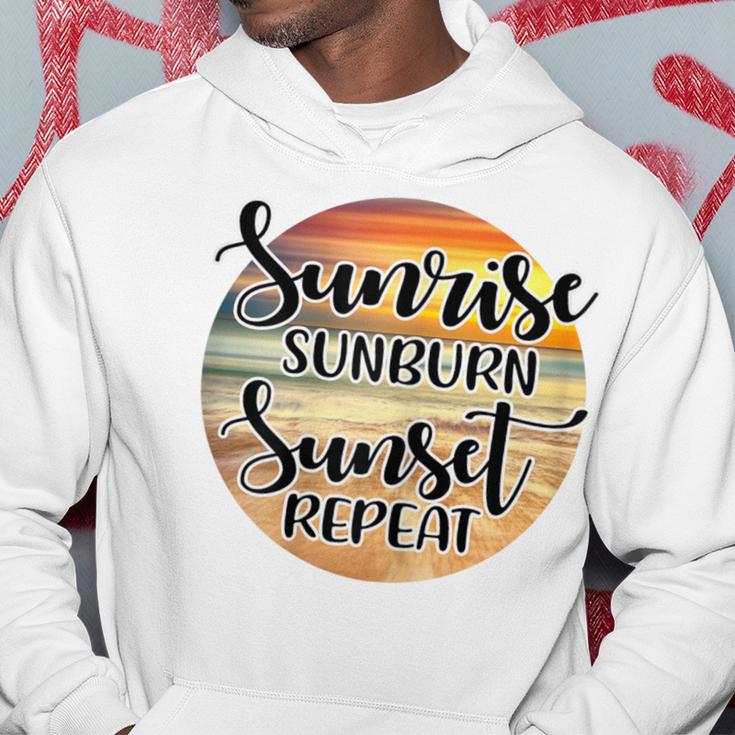 Sunrise Sunburn Sunset Repeat Beach Summer Vacation Hoodie Unique Gifts