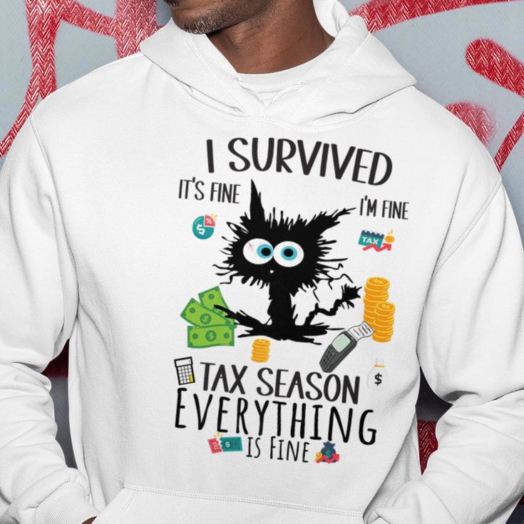 I Survived It’S Fine I’M Fine Tax Season Everything Is Fine Hoodie Unique Gifts