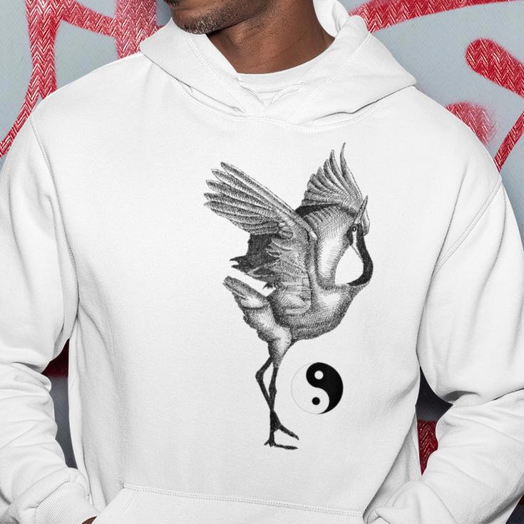 Tai Chi White Crane Qi Gong Illustration Hoodie Unique Gifts