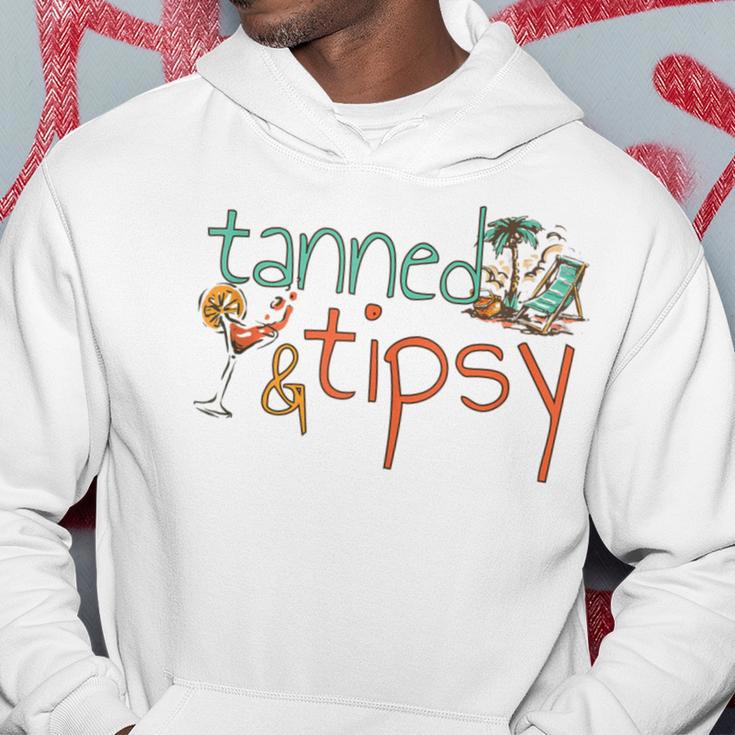 Tanned And Tipsy Summer Cocktail Beach Vintage Hoodie Unique Gifts