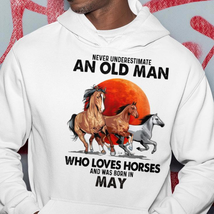 Never Underestimate An Old Man Who Loves Horses And Was Bor Hoodie Personalized Gifts