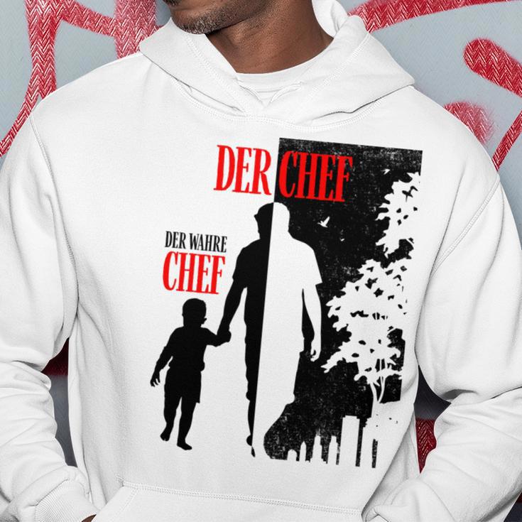 Vater Sohn Partnerlookatertag Papa Sohn Der Chef Kapuzenpullover Lustige Geschenke