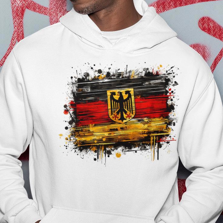 Vintage Deutsch Banner Fan Deutschland Flagge Retro Kunst Kapuzenpullover Lustige Geschenke