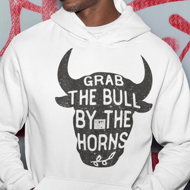 Vintage Inspiration Grab Bull Horns Rodeo Cow Riding Hoodie Unique Gifts