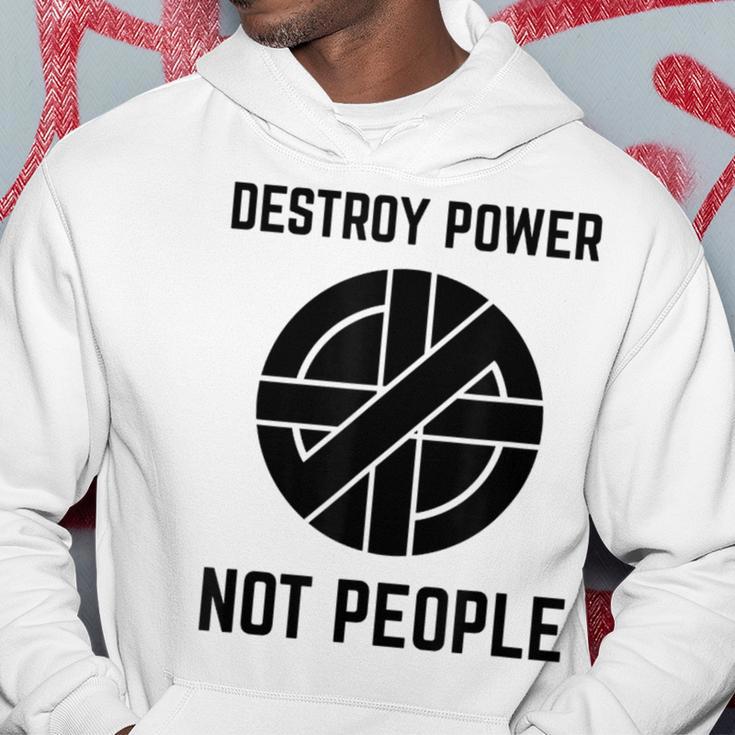 Vintage Punk Rock Destroy Power Not People Hoodie Unique Gifts