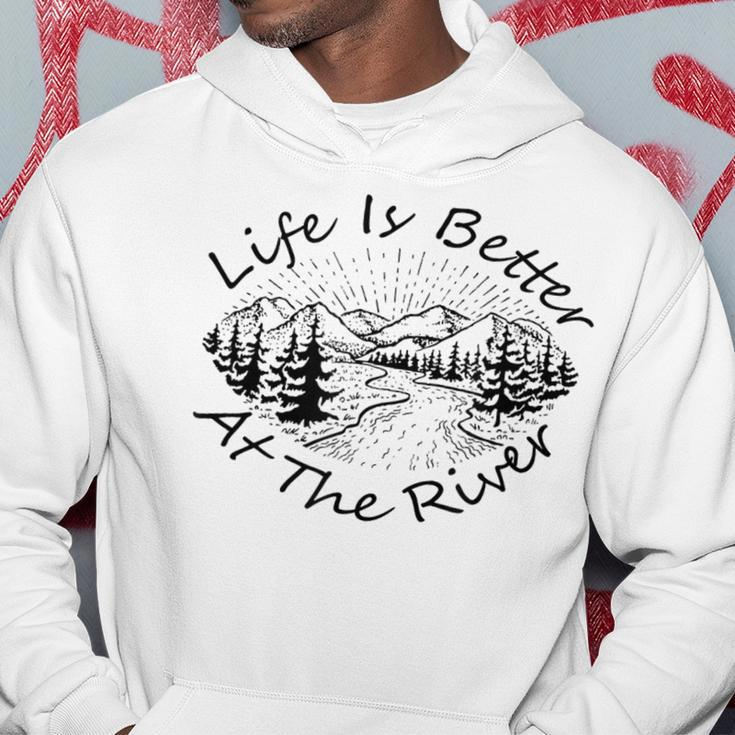 Vintage Retro Life Is Better At The River Hoodie Unique Gifts
