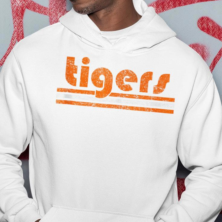 Vintage Tigers Retro Three Stripes Weathered Hoodie Unique Gifts