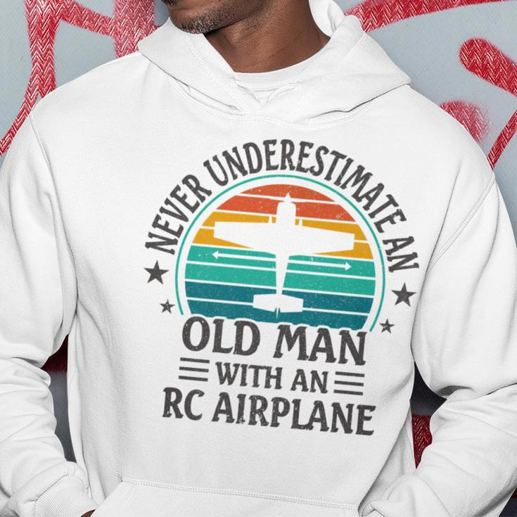 Vintage Never Underestimate An Old Man With An Rc Airplane Hoodie Personalized Gifts
