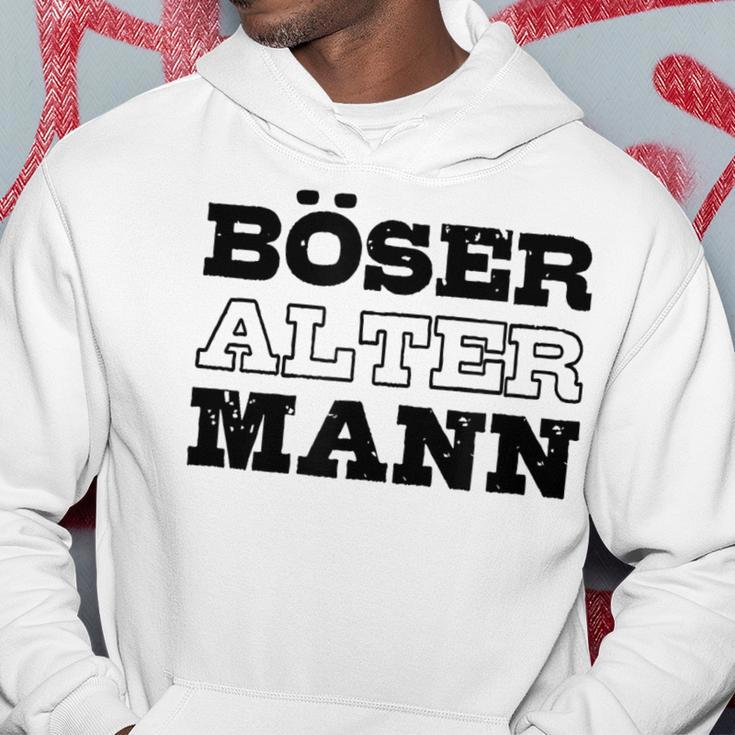 Weißes Hoodie für Herren, Böser Alter Mann Aufdruck, Lustiges Design Lustige Geschenke