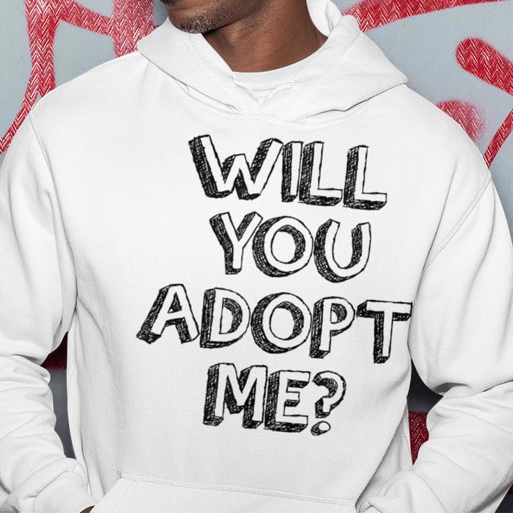 Willst Du Mich Adoptier Willst Du Mich Adop Gray Hoodie Lustige Geschenke