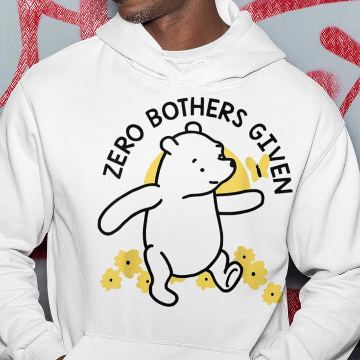 Zero Bothers Given Dancing Bear Hoodie Funny Gifts