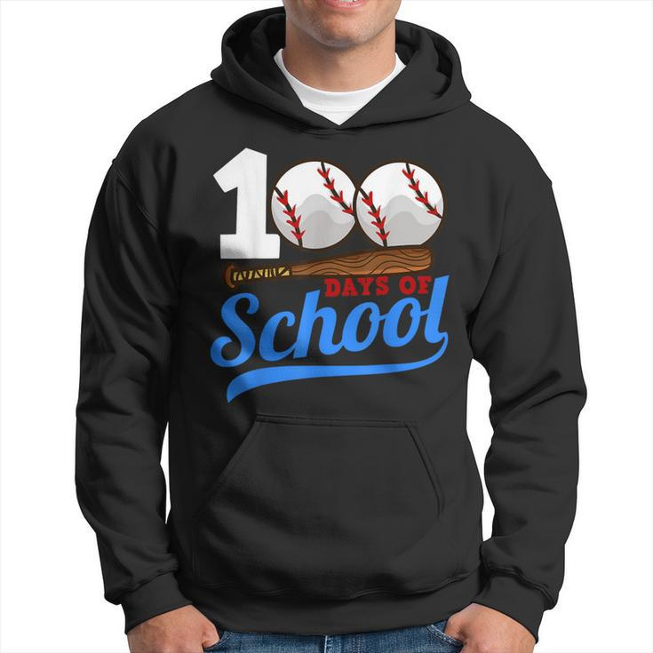 100 Days Of School Baseball 100Th Day Hoodie