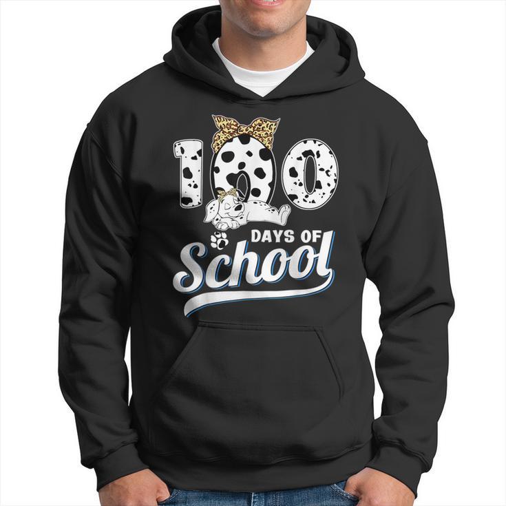 100 Days Of School Dalmatian Dog Boys Girls 100 Days Smarter Hoodie