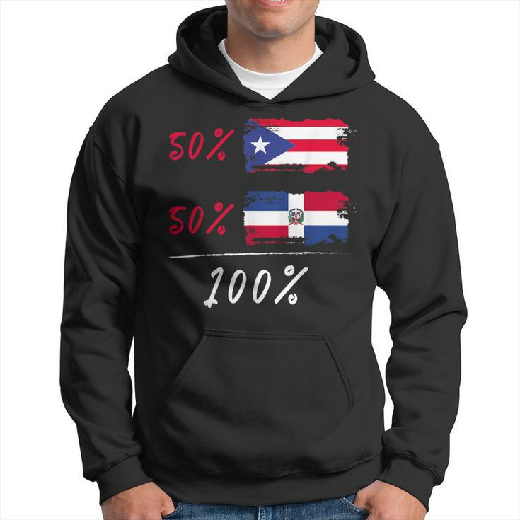 100 Per Cent For A Puerto Rico & Dominican Flag Hoodie