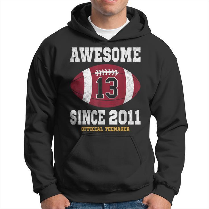 13Th Birthday Football Player 13 Years Old Official Nager Hoodie