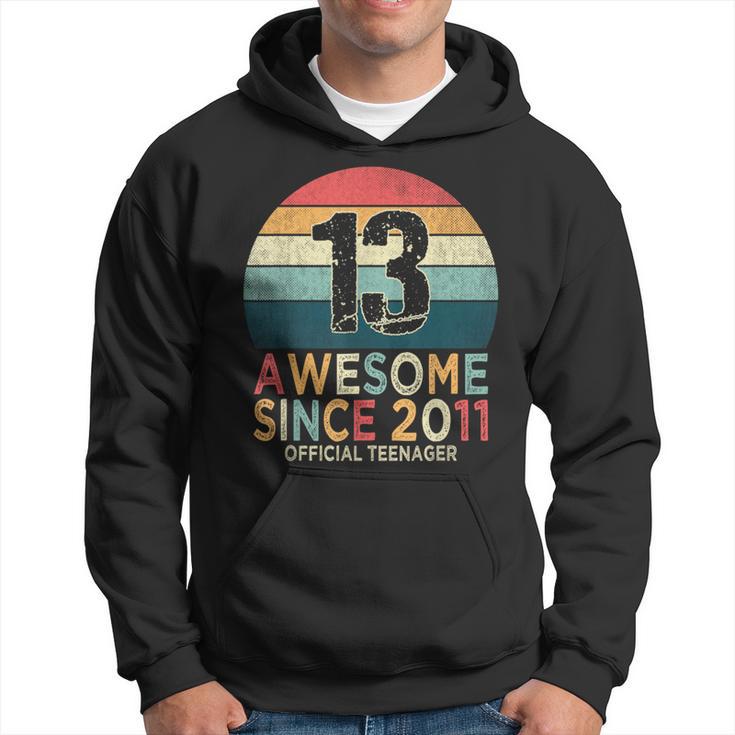 13Th Birthday Vintage Retro 13 Years Old Official Nager Hoodie