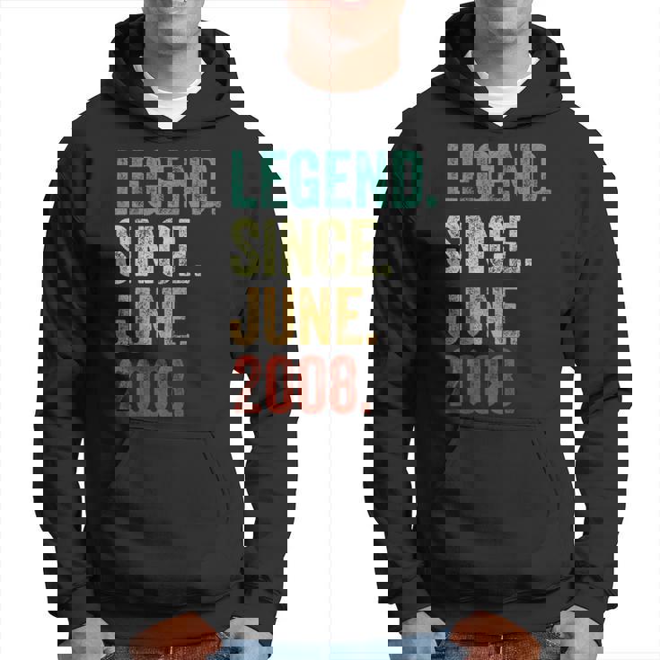 16 Years Old Legend Since June 2008 16Th Birthday Hoodie