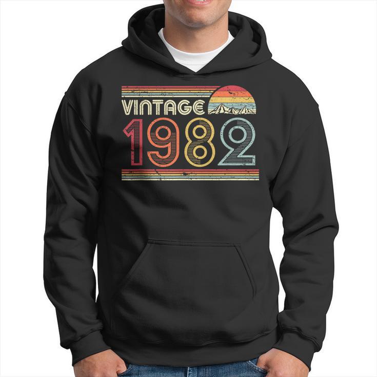 1982 Vintage T Birthday Retro Style Hoodie