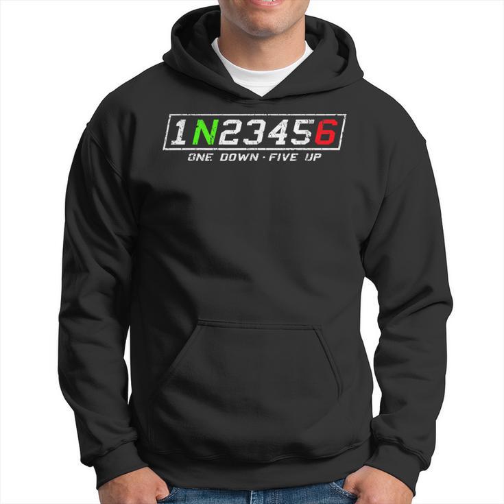 1N23456 Motorcycle Gear Shift Pattern For Biker Motorcyclist Hoodie