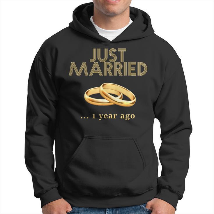 1St Wedding Anniversary Just Married 1 Year Ago Hoodie