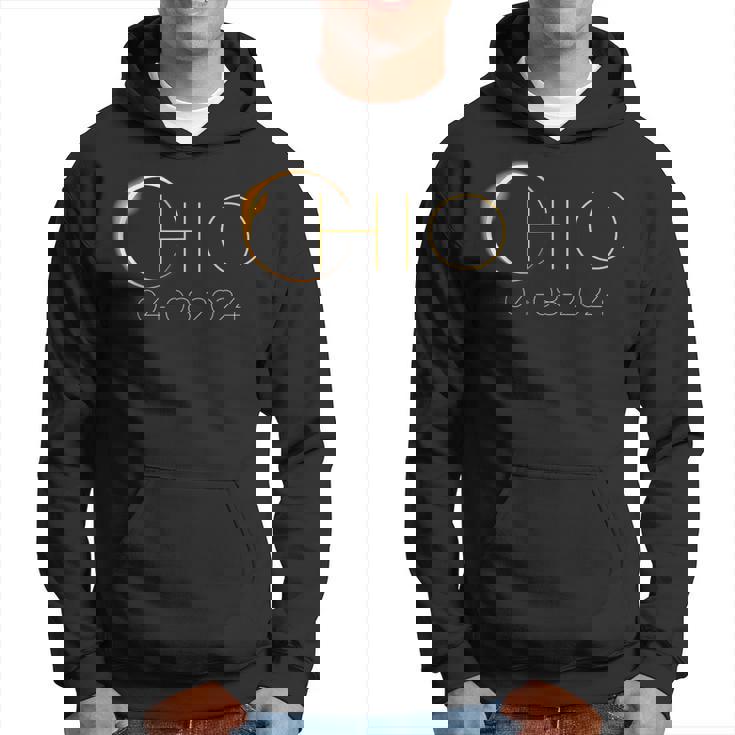 2024 Solar Eclipse Solar Eclipse 2024 State Ohio Total Hoodie