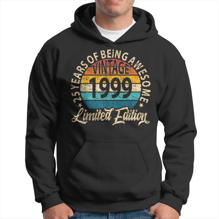 25 Years Of Being Awesome Vintage 1999 Bday 25Th Birthday Hoodie