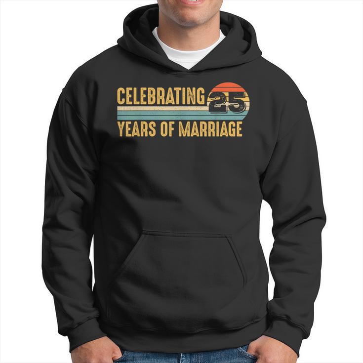 25 Years Marriage Married Couple 25Th Wedding Anniversary Hoodie