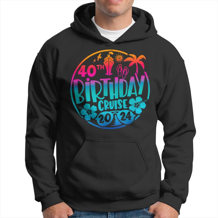 40Th Birthday Cruise 2024 Vacation Trip Matching Group Hoodie