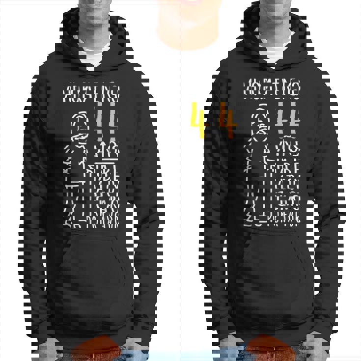 44 Cumpleaños Ahora Tengo 44 Años Divertido Aniversario Sudadera