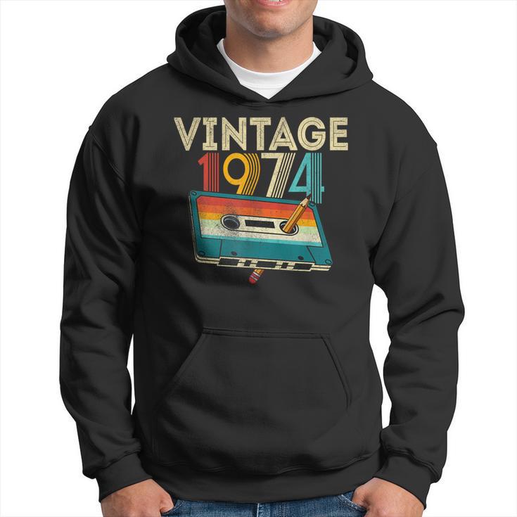 50 Year Old Vintage 1974 Cassette Tape 50Th Birthday Hoodie