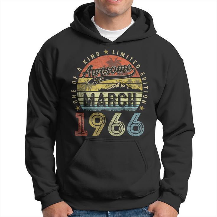 58 Year Old Vintage March 1966 58Th Birthday Women Hoodie